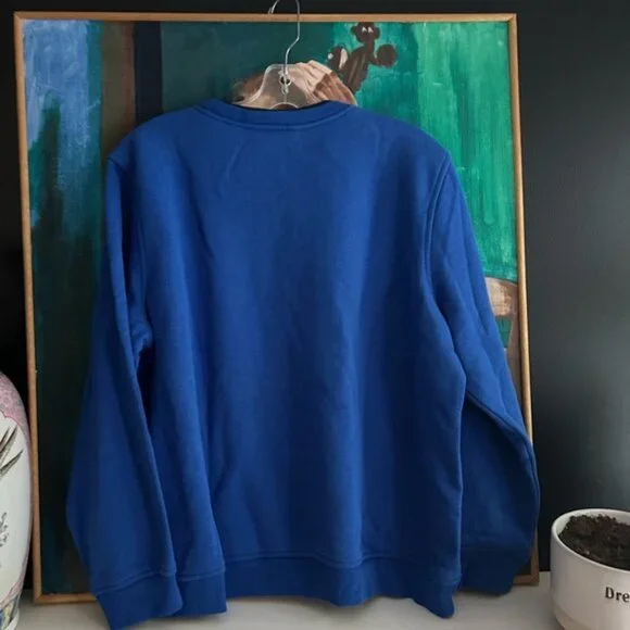 Northern Reflections Blue Floral Embroidered Crewneck Sweater XLP - Picture 6 of 12